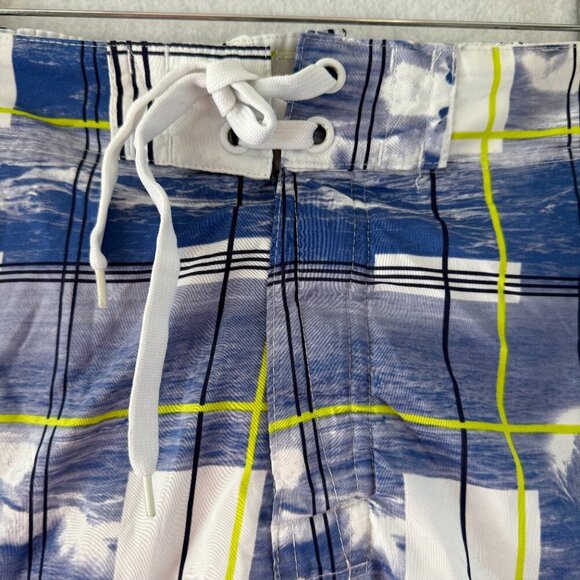 JOE BOXER Big‎ Men's Size XXL Mesh Lined Swim Trunks Shorts Cargo Pocket BLUE - Picture 2 of 6